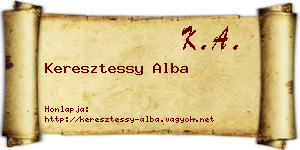 Keresztessy Alba névjegykártya